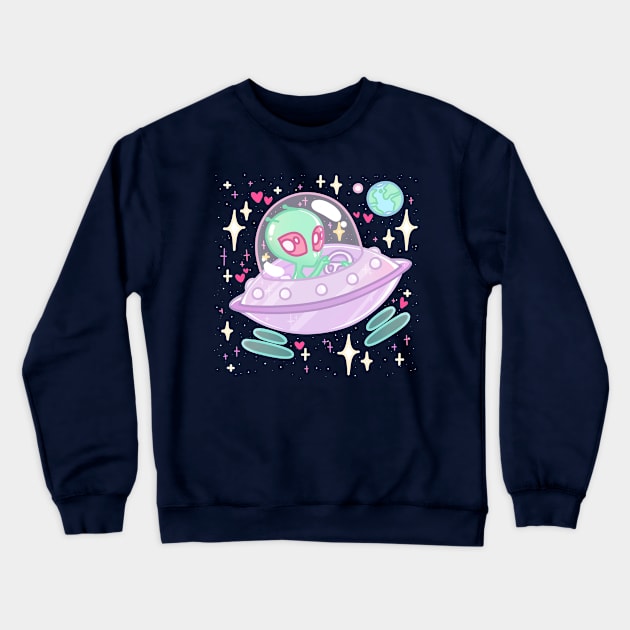 Space Trip Crewneck Sweatshirt by bekkie